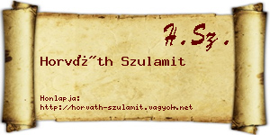 Horváth Szulamit névjegykártya