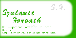 szulamit horvath business card